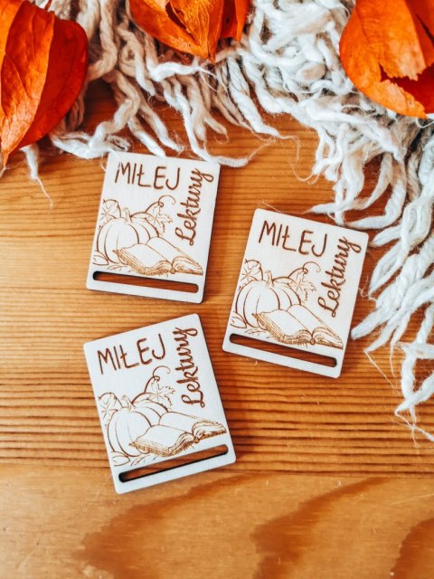 Dynia 01 Miłej lektury - zakładka prostokąt 4x5cm (3szt) - - - (baza do zakładki do książki)