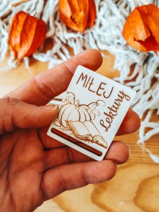 Dynia 01 Miłej lektury - zakładka prostokąt 4x5cm (3szt) - - - (baza do zakładki do książki)