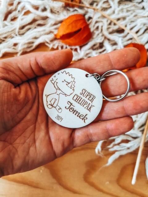 Dzień Chłopaka BRELOCZEK dinozaur - 5cm (1szt) - z imieniem - - - (brelok)