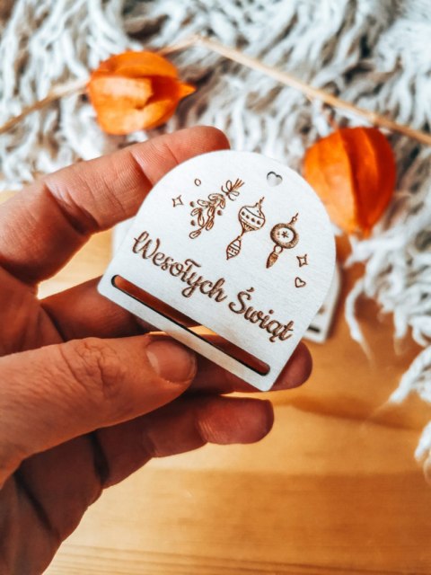 Gwiazdka BOMBECZKI 01 - zakładka półokrągła 5cm (3szt) - - - (baza do zakładki do książki, Boże Narodzenia, Wesołych Świąt, Świę