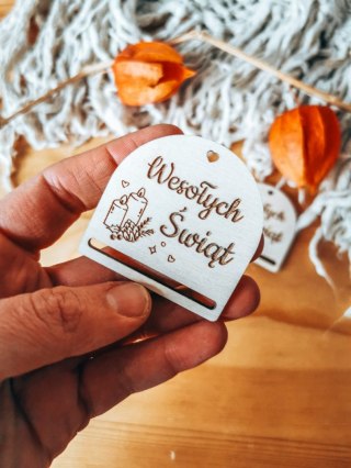 Gwiazdka ŚWIECA - zakładka półokrągła 5cm (3szt) - - - (baza do zakładki do książki, Boże Narodzenia, Wesołych Świąt, Święta)