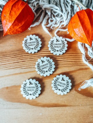 HOSTIA - chrzest wianek (5szt) 3/4/5cm - - - (Chrzest, gołąb, gołąbek)