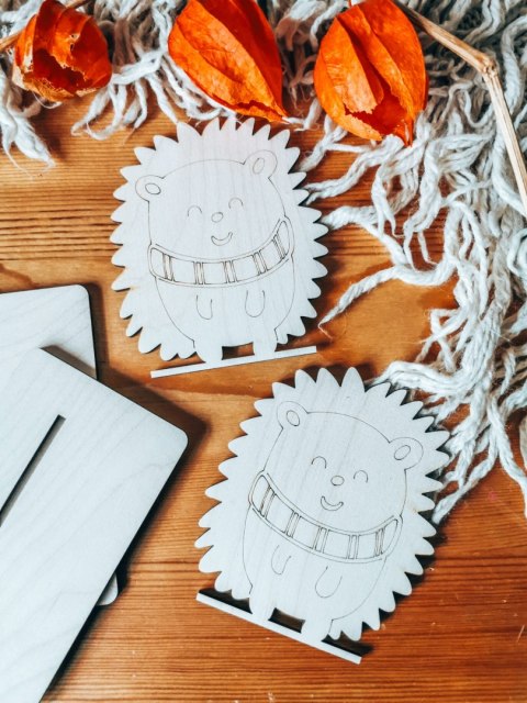 JEŻ 02 - figurka z podstawką (2szt) (10cm) - do ozdabiania