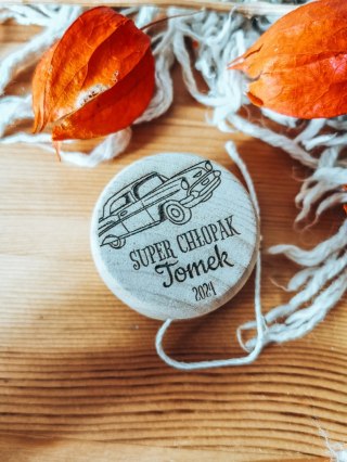 JOJO (1szt) - super chłopak AUTO 01 - z imieniem - - - (Dzień Chłopaka, samochód)