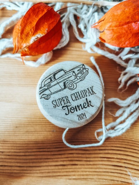 JOJO (1szt) - super chłopak AUTO 01 - z imieniem - - - (Dzień Chłopaka, samochód)