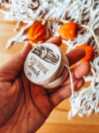 JOJO (1szt) - super chłopak AUTO 02 - z imieniem - - - (Dzień Chłopaka, samochód)