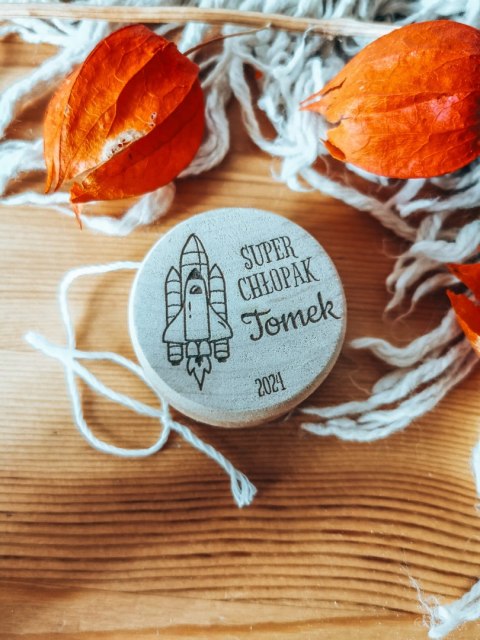 JOJO (1szt) - super chłopak RAKIETA 02 - z imieniem - - - (Dzień Chłopaka, astronauta, kosmos)