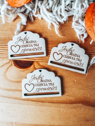 Jesteś ważną częścią... - zakładka ozdobna 5x3,5cm (3szt) - - - (baza do zakładki do książki)