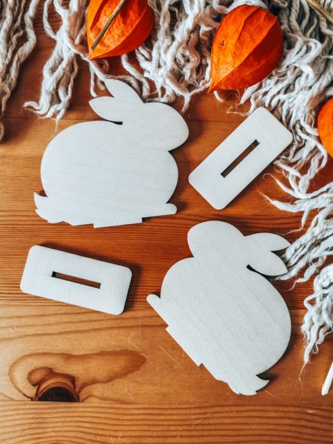 KRÓLIK 01 - figurka z podstawką (2szt) (10cm) - do ozdabiania