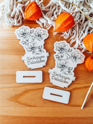 KWIATEK 01 - figurka z podstawką (2szt) (10cm) - do ozdabiania