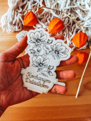 KWIATEK 01 - figurka z podstawką (2szt) (10cm) - do ozdabiania