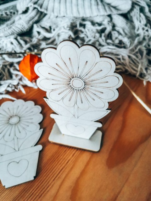 KWIATEK 02 - figurka z podstawką (2szt) (12cm) - do ozdabiania