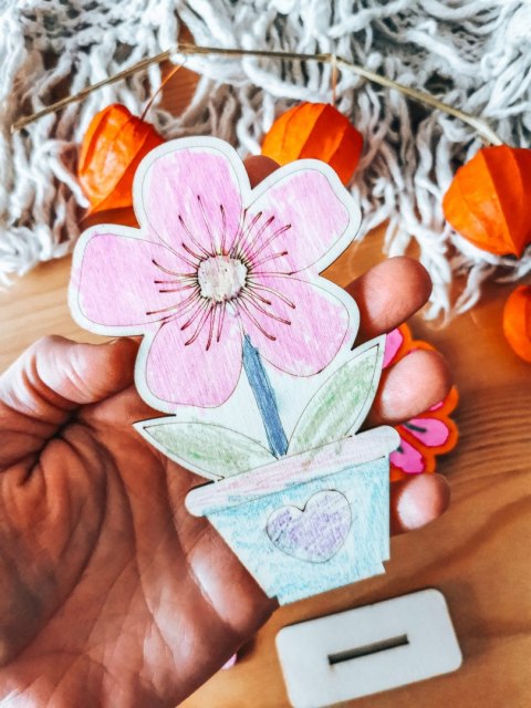 KWIATEK 03 - figurka z podstawką (2szt) (12cm) - do ozdabiania