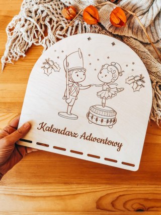 Kalendarz Adwentowy OŁOWIANY ŻOŁNIERZYK (koło) - - - (baza tabliczka do kalendarza adwentowego, baletnica)