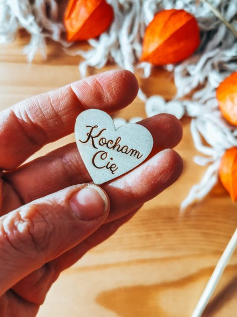 Kocham Cię - SERCE (5szt) 3/4/5cm - - - (serduszka, serduszko, serca)