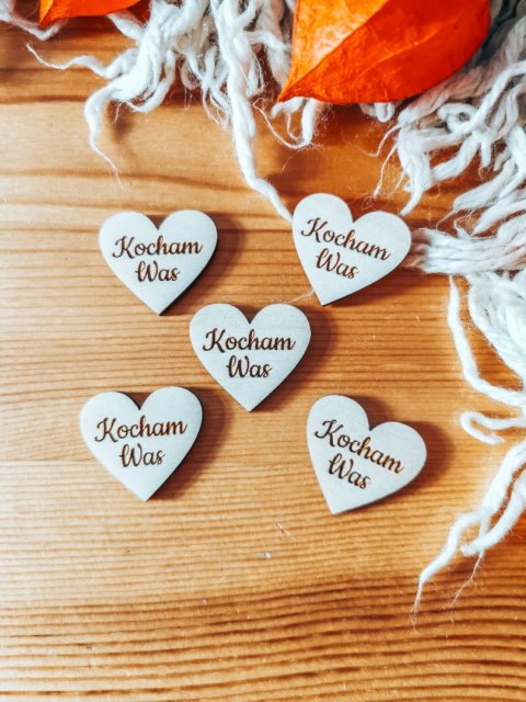 Kocham Was - SERCE (5szt) 3/4/5cm - - - (serduszka, serduszko, serca)