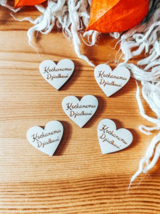 Kochanemu Dziadkowi - SERCE (5szt) 3/4/5cm - - - (serduszka, serduszko, serca, Dzień Babci i Dziadka)