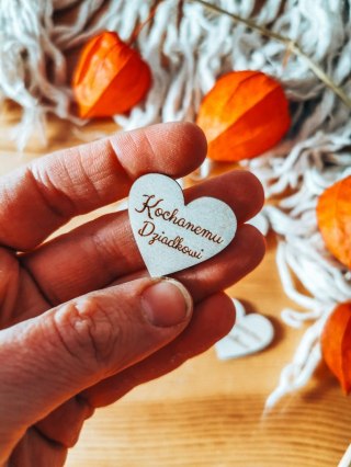 Kochanemu Dziadkowi - SERCE (5szt) 3/4/5cm - - - (serduszka, serduszko, serca, Dzień Babci i Dziadka)