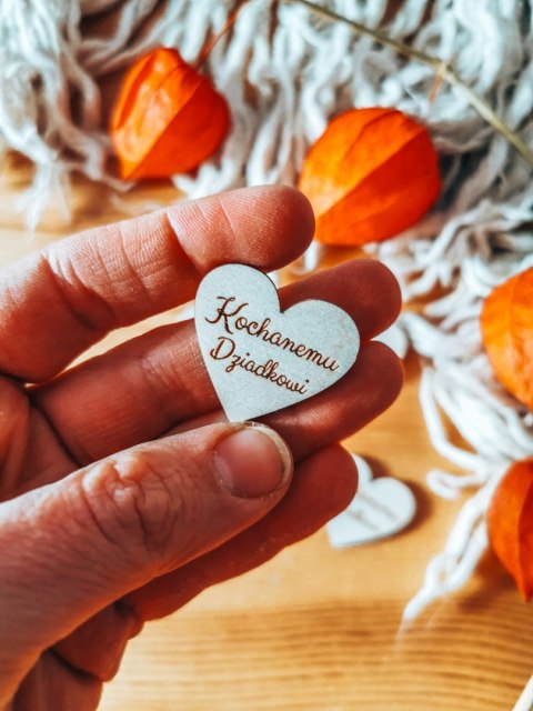 Kochanemu Dziadkowi - SERCE (5szt) 3/4/5cm - - - (serduszka, serduszko, serca, Dzień Babci i Dziadka)