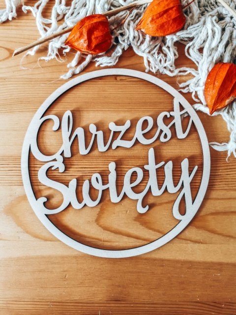 Koło na ściankę - Chrzest Święty (imienne) - - - (obręcz, napis do zdjęć)