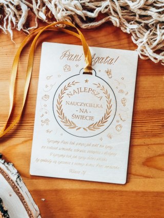 MEDAL 01 - WIENIEC - z dedykacją dla Nauczyciela - - - (podziękowanie dla wychowawcy, zawieszka, odznaka)