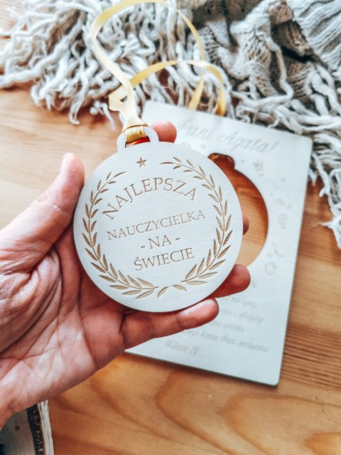 MEDAL 01 - WIENIEC - z dedykacją dla Nauczyciela - - - (podziękowanie dla wychowawcy, zawieszka, odznaka)