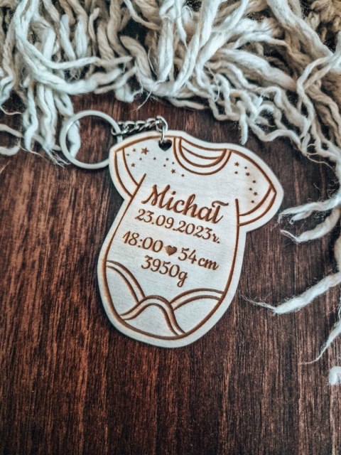 METRYCZKA - breloczek 7cm/10cm (1szt) - BODY 01 - - - (bodziak, koszulka, śpioszek)