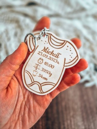 METRYCZKA - breloczek 7cm/10cm (1szt) - BODY 02 - - - (bodziak, koszulka, śpioszek)