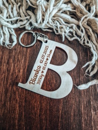 METRYCZKA - breloczek 7cm/10cm (1szt) - LITERKA 01