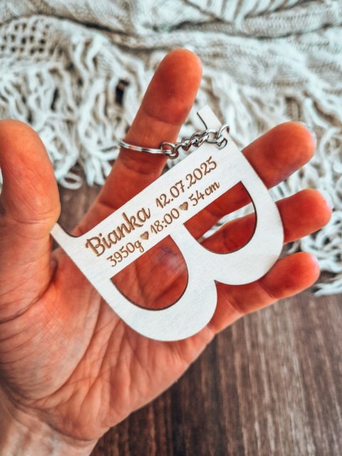 METRYCZKA - breloczek 7cm/10cm (1szt) - LITERKA 01