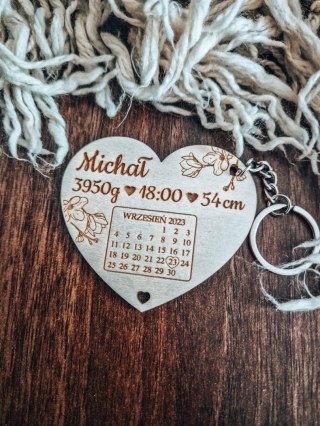 METRYCZKA - breloczek 7cm/10cm (1szt) - SERCE 01