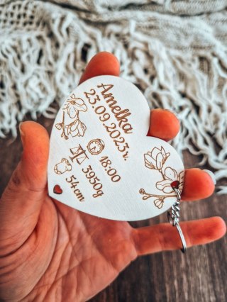 METRYCZKA - breloczek 7cm/10cm (1szt) - SERCE 02