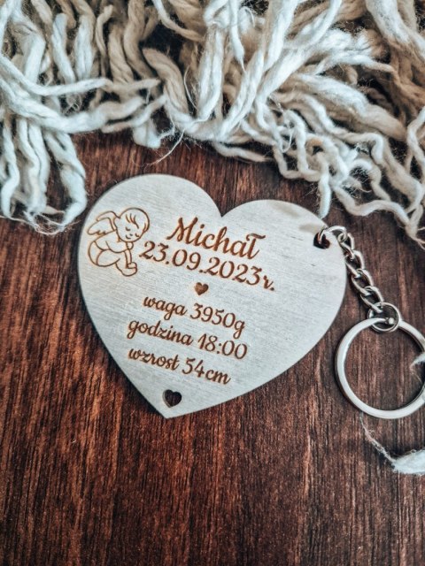 METRYCZKA - breloczek 7cm/10cm (1szt) - SERCE 03