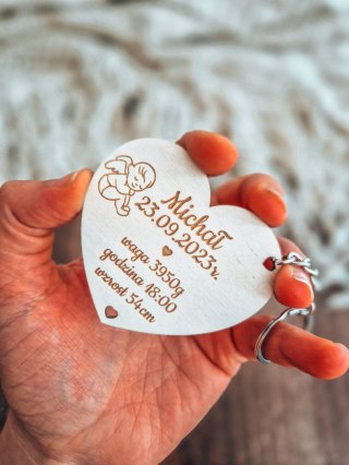 METRYCZKA - breloczek 7cm/10cm (1szt) - SERCE 03