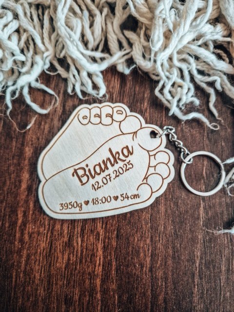 METRYCZKA - breloczek 7cm/10cm (1szt) - STOPA 01 - - - (stópka, stopka)