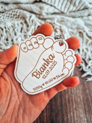 METRYCZKA - breloczek 7cm/10cm (1szt) - STOPA 01 - - - (stópka, stopka)