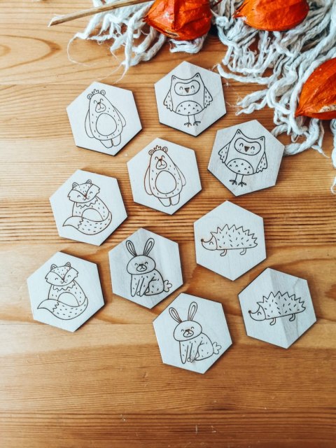 MINI MEMORY - Zwierzęta w lesie - - - (minimemory, upominek)