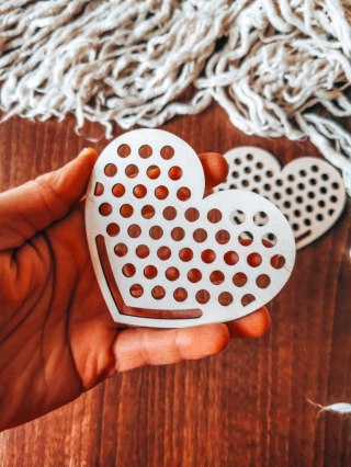 MINIŁAPACZ serce - PRZEPLATANKA (2szt) (10cm) - do ozdabiania