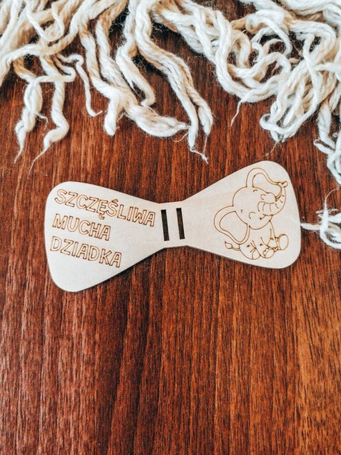 MUSZKA - Szczęśliwa Dziadka (1szt) (11cm) - do ozdabiania