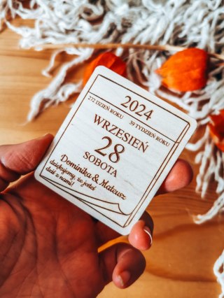 Magnes KALENDARZ 02 - DZIEŃ - - - (kartka z kalendarza)