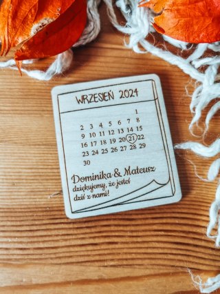 Magnes KALENDARZ 02 - MIESIĄC - - - (kartka z kalendarza, podziękowanie)