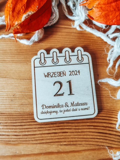 Magnes KALENDARZ 03 - DZIEŃ - - - (kartka z kalendarza, podziękowanie)