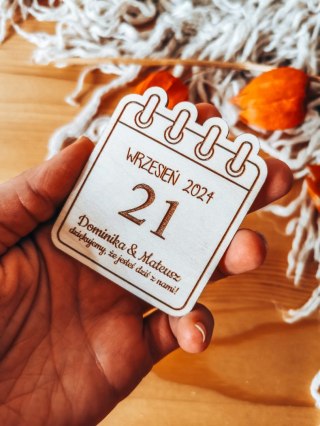 Magnes KALENDARZ 03 - DZIEŃ - - - (kartka z kalendarza, podziękowanie)