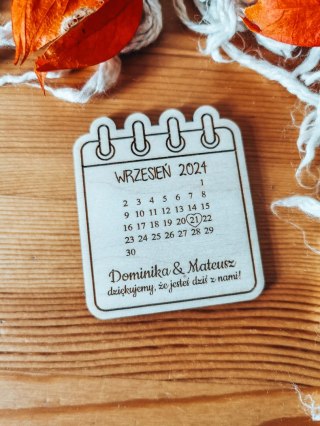 Magnes KALENDARZ 03 - MIESIĄC - - - (kartka z kalendarza, podziękowanie)