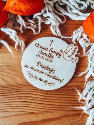 Magnes KOŁO - podziękowanie GOŁĄBEK - - - (Chrzest Święty)