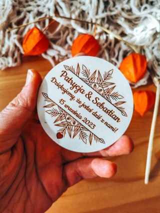 Magnes KOŁO - podziękowanie ŚNIEŻYNKA 01