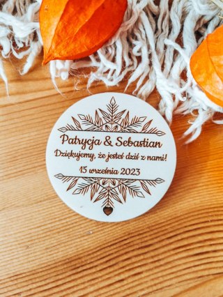 Magnes KOŁO - podziękowanie ŚNIEŻYNKA 01