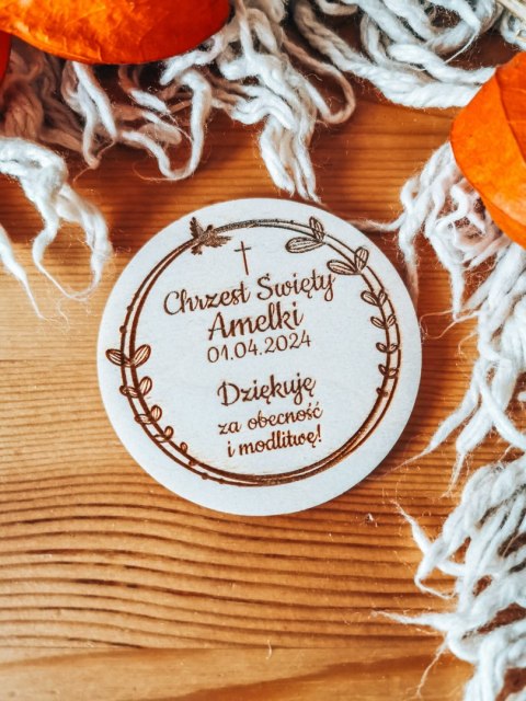 Magnes KOŁO - podziękowanie WIANEK 01 - - - (Chrzest Święty)