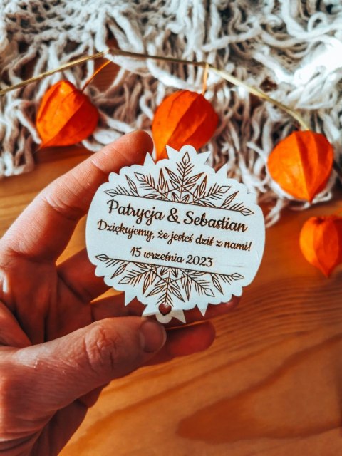 Magnes OBRYS - podziękowanie ŚNIEŻYNKA 01 - - - (zima)