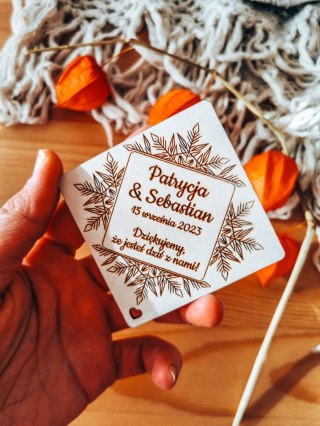 Magnes ROMB - podziękowanie ŚNIEŻYNKA 01 - - - (zima)